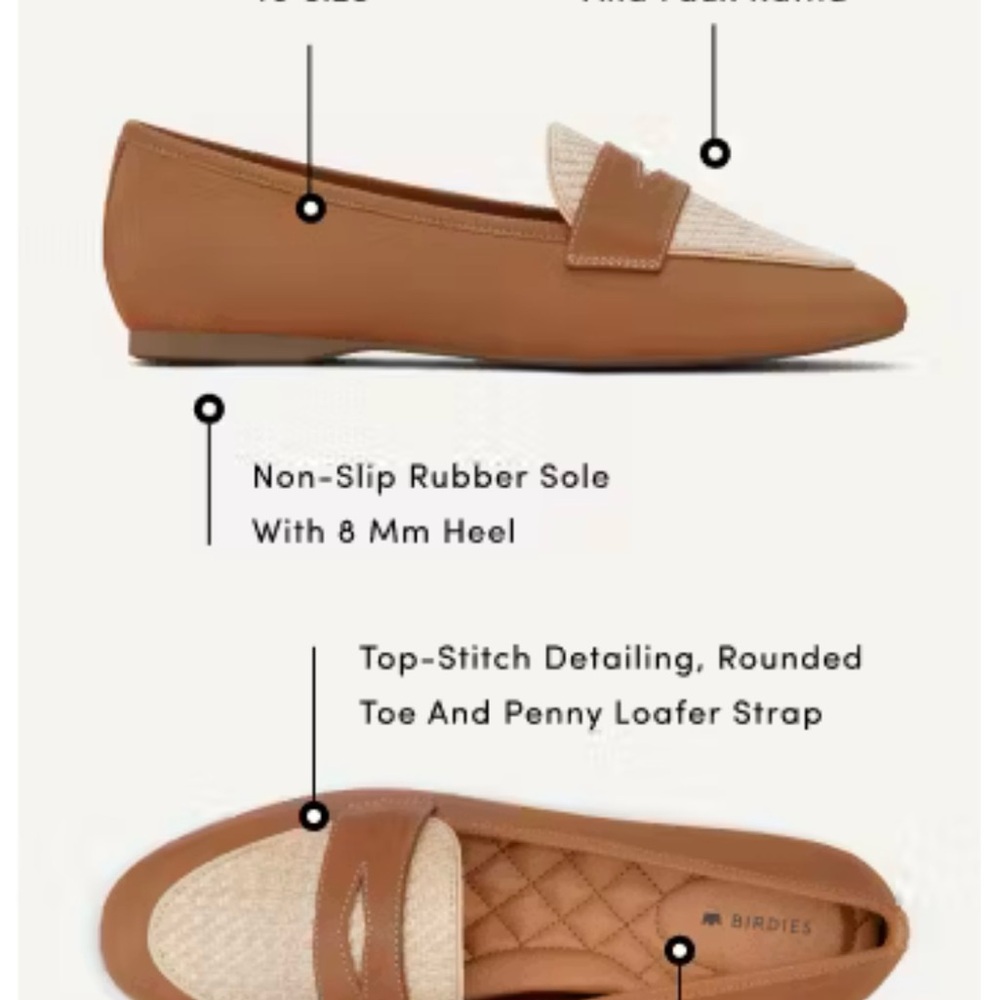 Women’s Birdies Vesper Loafers in Cappuccino Leather, size 9, NWOT/box - Picture 14 of 14